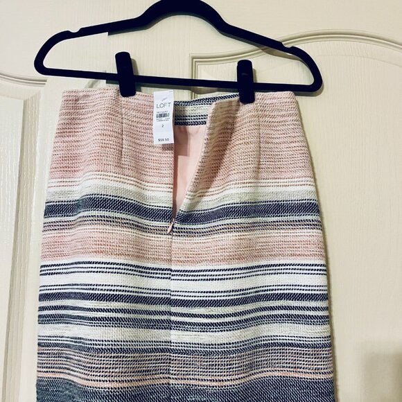 Ann Taylor Loft Tweed Fringe Hem Mini Skirt - Picture 4 of 5